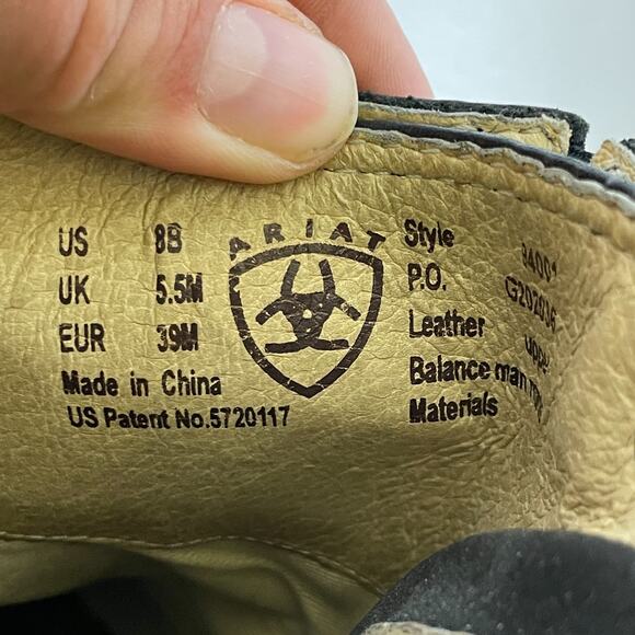 Women's 8 Ariat Black Leather Slip On Open Heel Western Slingback Mules - Picture 9 of 12